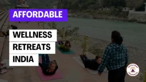 Affordable wellness retreat in Rishikesh at Jeevatman Yogshala with yoga practice by the Ganges