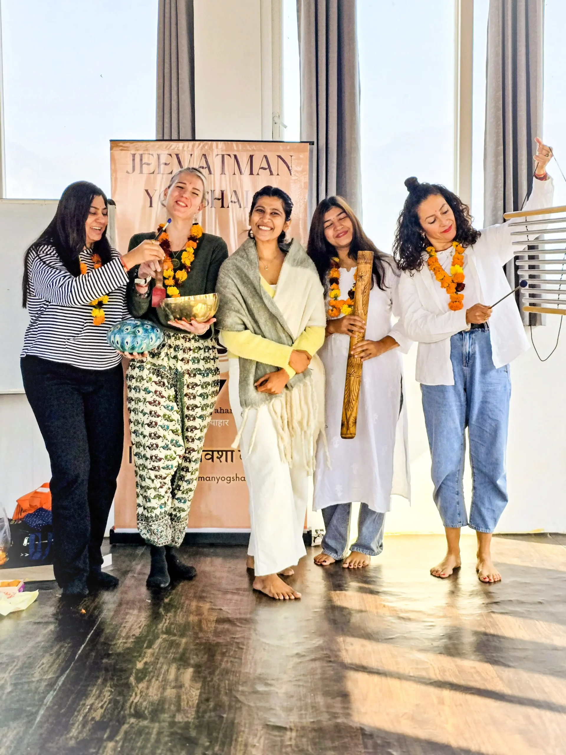 Yoga Students in Ashram
