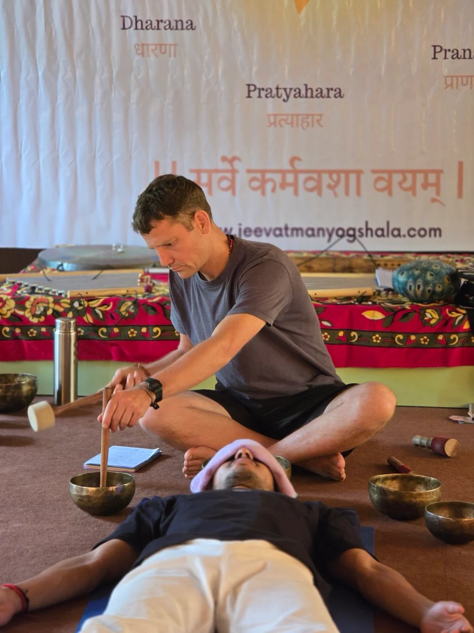 one on one practice in Best Sound Healing in Rishikesh ay Jeevatman Yogshala