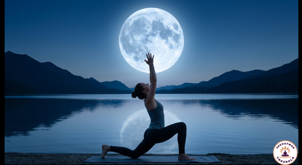 Chandra Namaskar: The Ancient Yogic ‘Coolant’ for Your Mind and Body 1 Chandra Namaskar Under the Moonlight