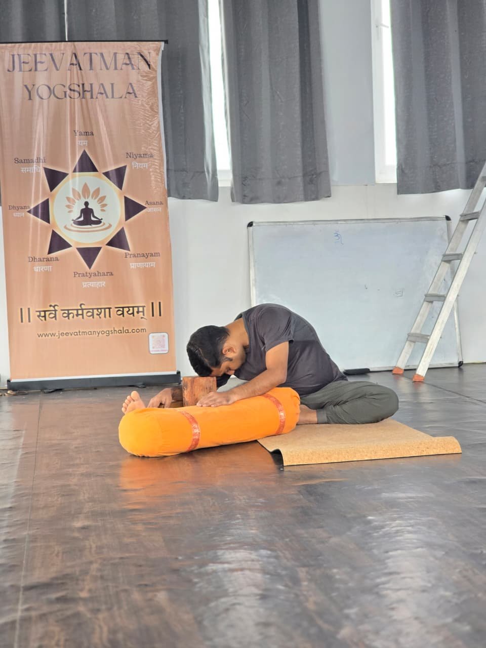 Yoga class at Jeevatman Yogshala — Yin Yoga Teacher Training in Rishikesh India